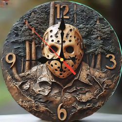 ℌ𝔞𝔩𝔩𝔬𝔴𝔢𝔢𝔫 ⏲ Jason Wall Clock 🔪 Reloj de Pared