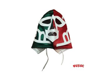 Mexican Luchador Wrestling Mask Lucha Libre Green Red Pre-Owned