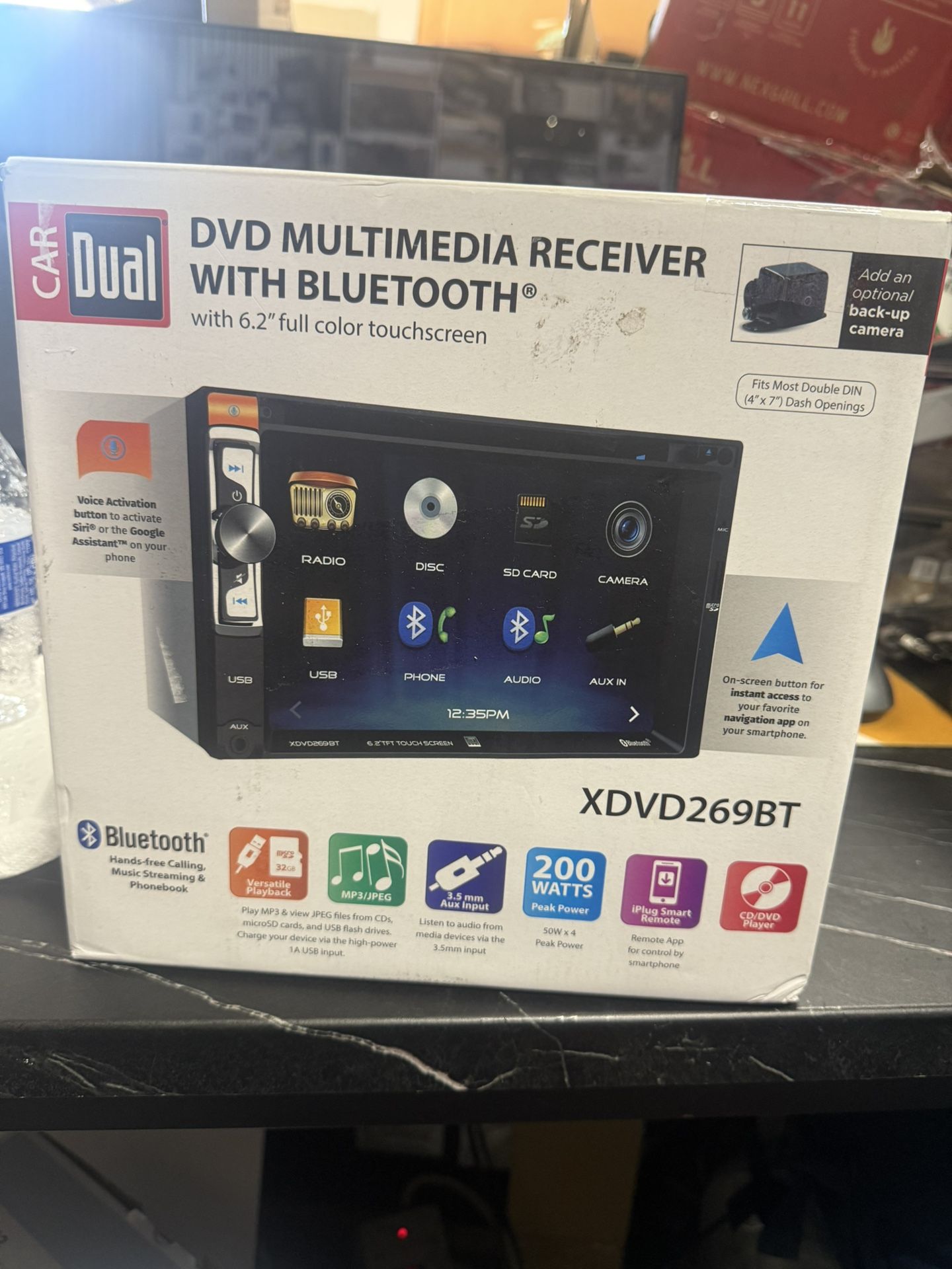 Dual Electronics XDVD269BT 6.2 inch, Car Stereo Head Unit, Double DIN with CD/DVD, New