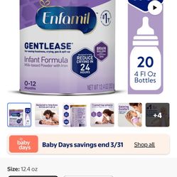 Enfamil Gentlease cans 