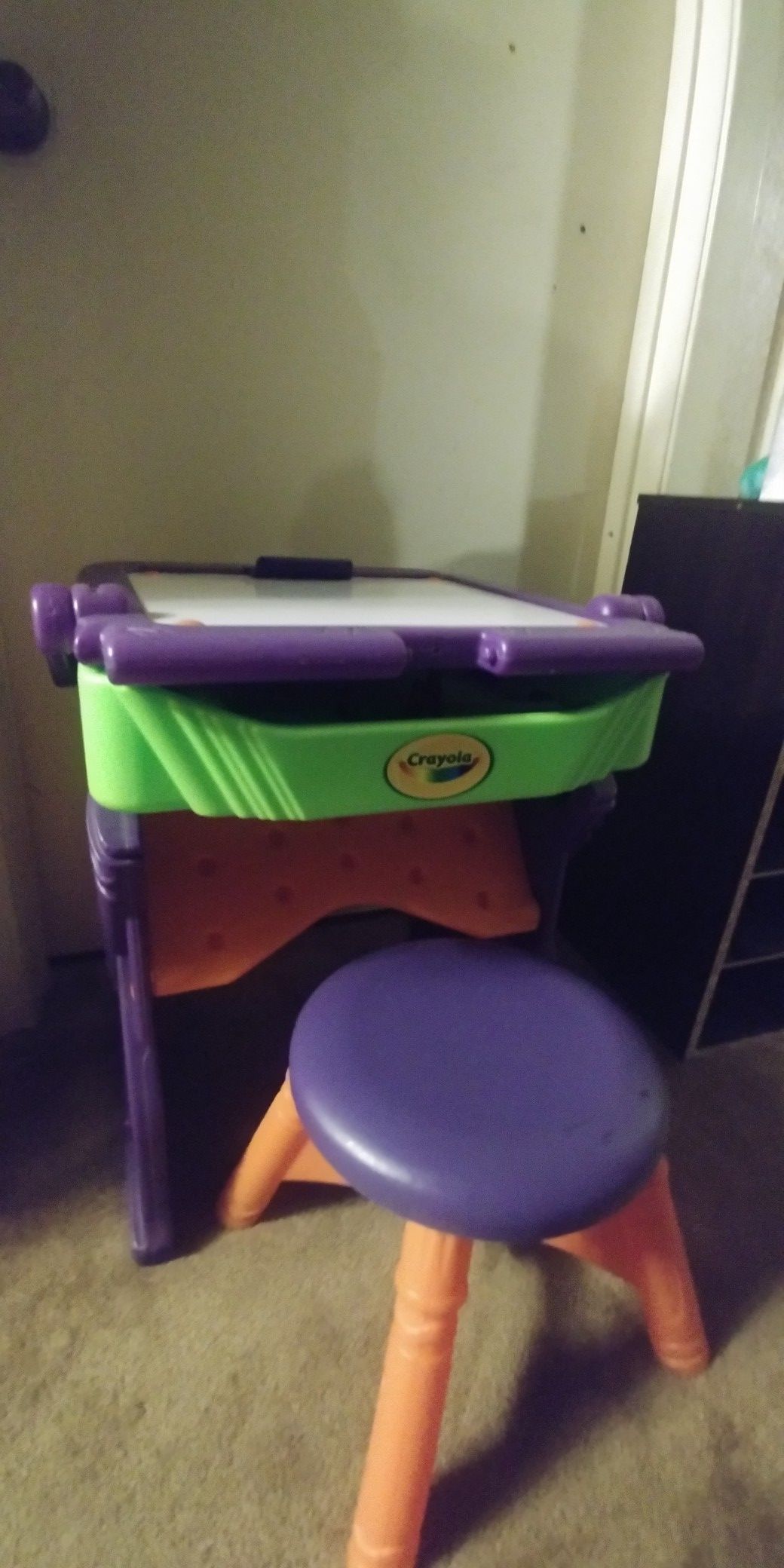 Crayola childrens easel desk with stool