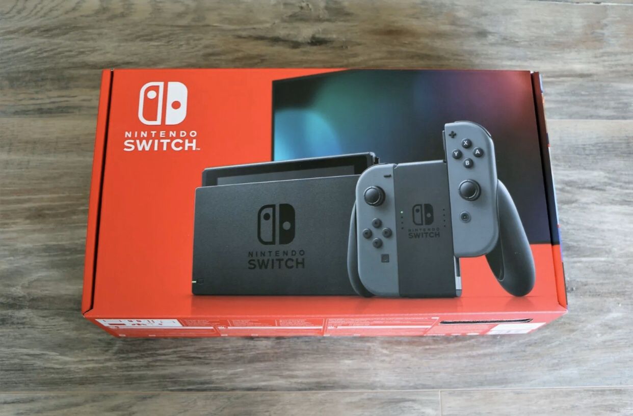 Nintendo Switch with Gray Joy Cons VERSION 2 V2 BRAND NEW UNOPENED!