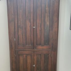 Walnut Antique Corner Cabinet 