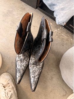 Sparkly black cowboy boots