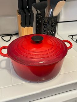 Vintage Le Creuset #26 5.5 Qt Red Dutch Oven – Made in France