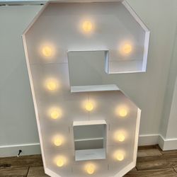 4ft Marquee Number 6