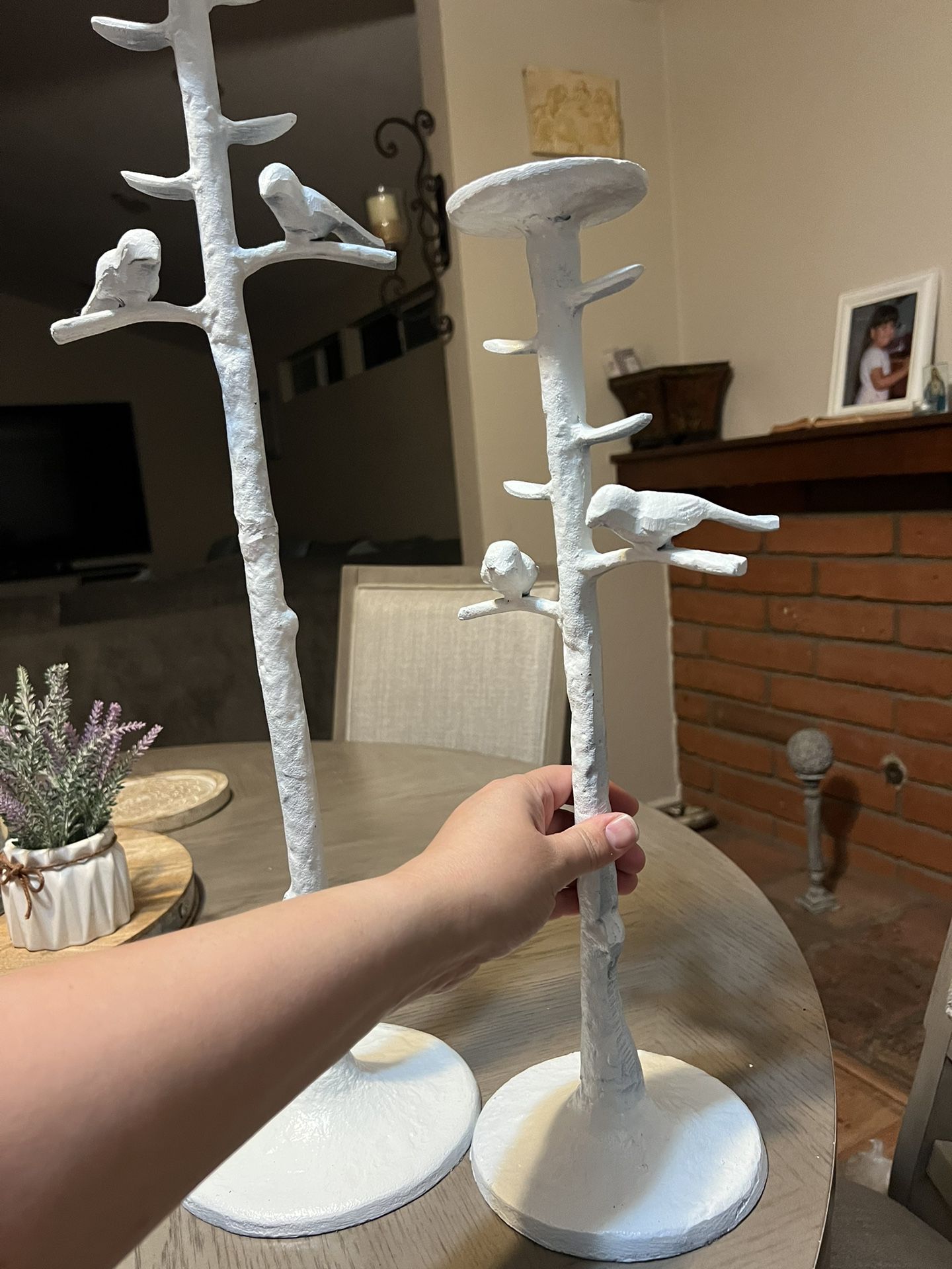 Metal Bird Candleholders