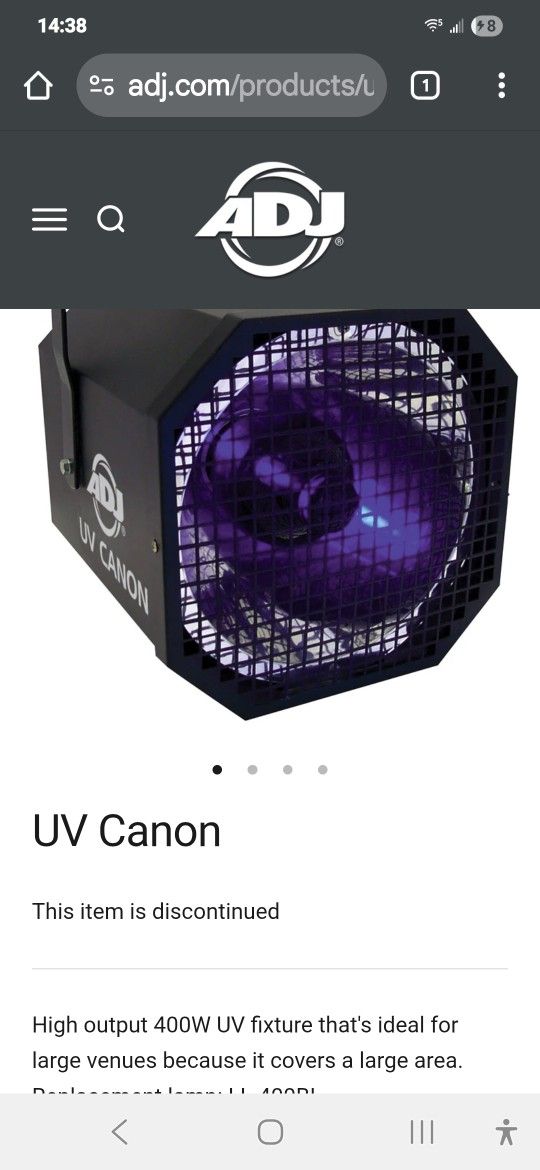 UV CANNON light fixtures for large venues .