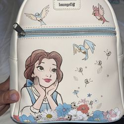 Disney loungefly beauty and the beast belle mini backpack 