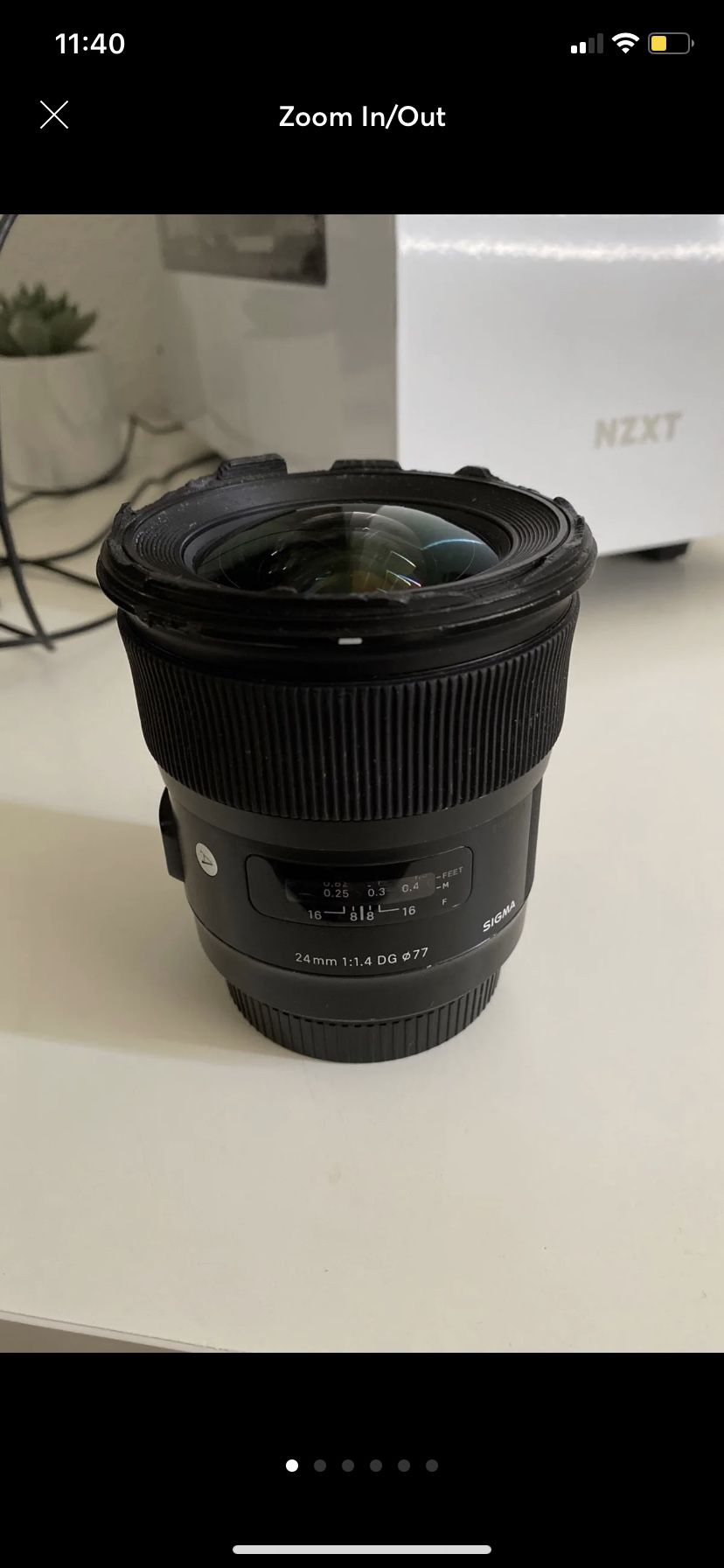 Sigma 24mm 1.4 Canon lens