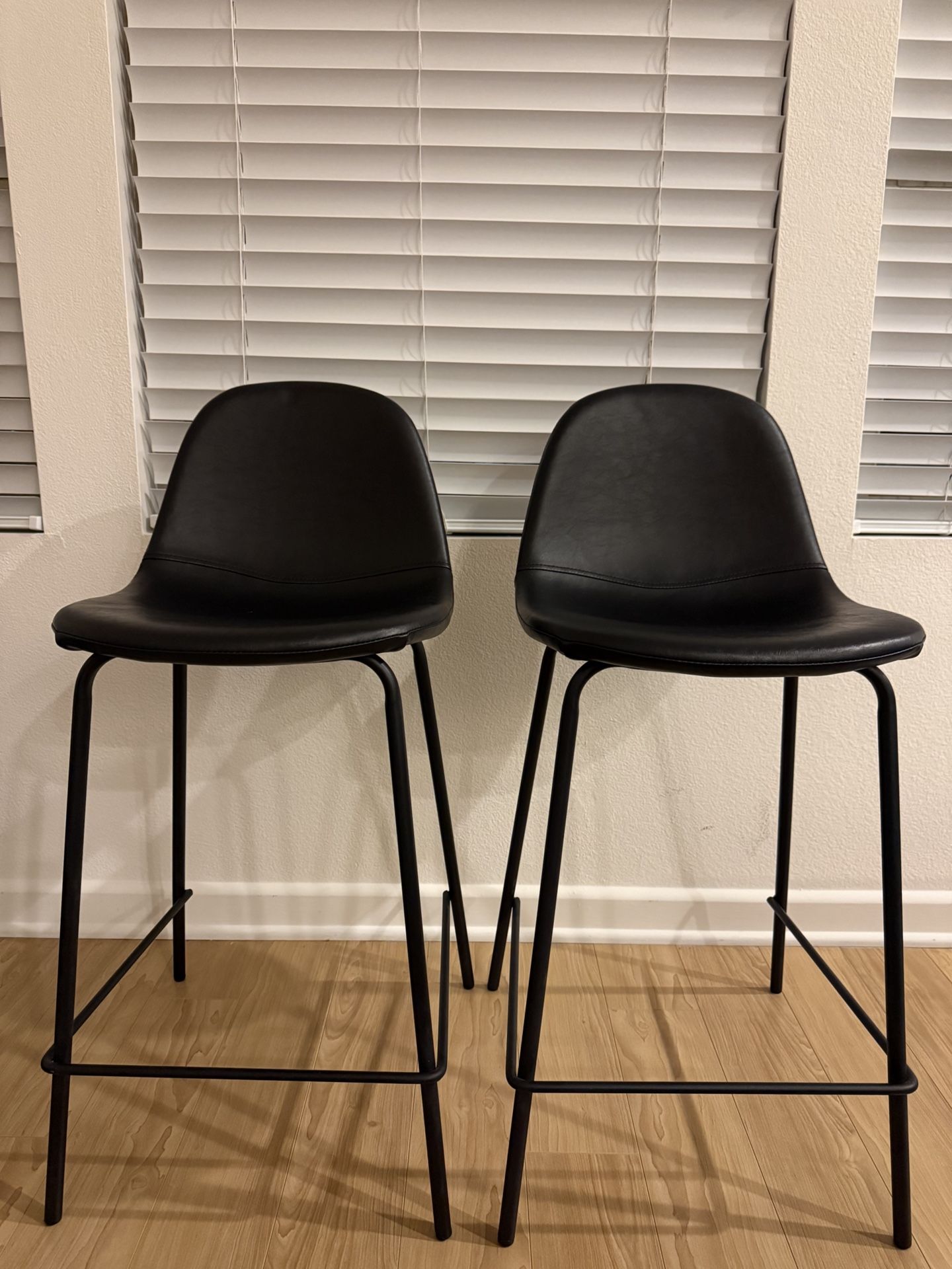 AllModern Kody Vegan Leather Bar & Counter Stool (Set of 2)