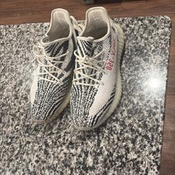 Size 12 Men’s Mildly Dirty Yeezy 350 Zebras. 