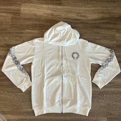 White Chrome Hearts Horse Shoe Jacket