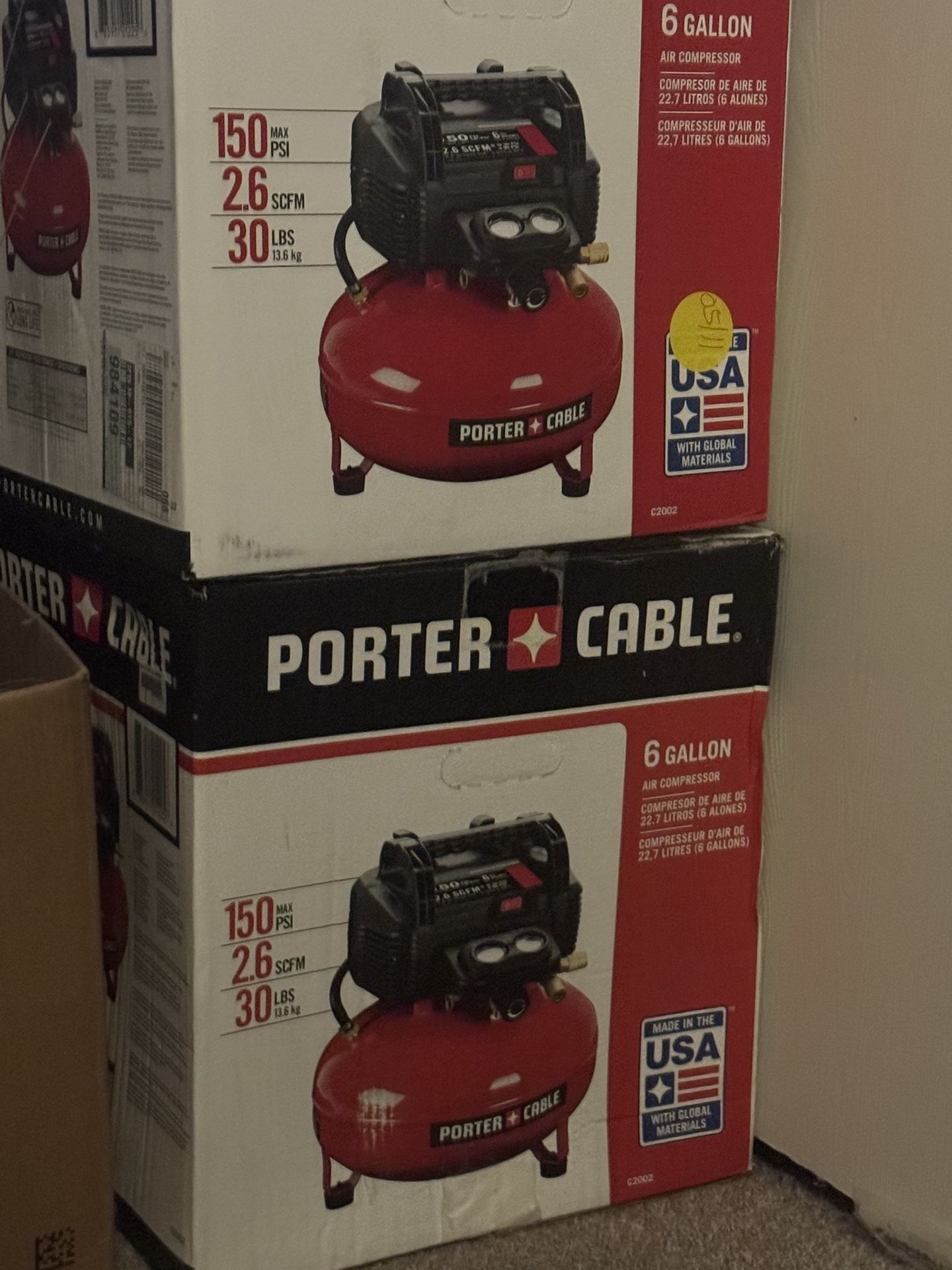 Air Compressor 6 Gallon Porter Cable