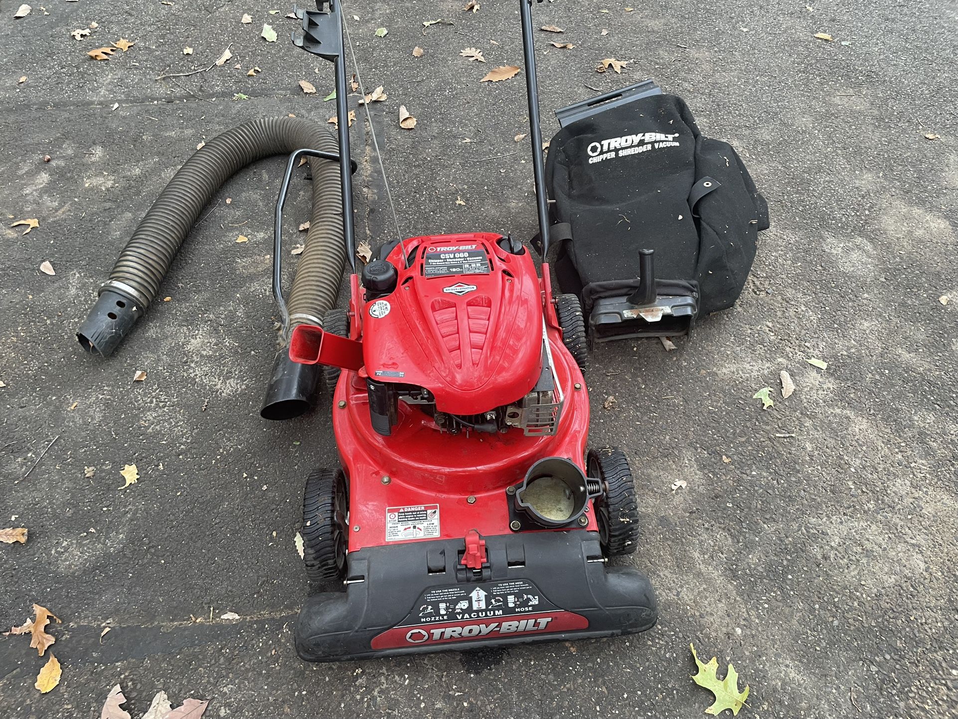 Chipper Shredder Vac Yard Vacuum