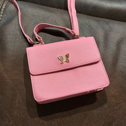 Pink Butterfly Purse 