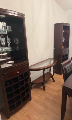 Wine cabinets with glass racks