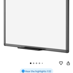 Magnetic Dry Erase White Board, 48 X 36 Inches, Black Aluminium Frame