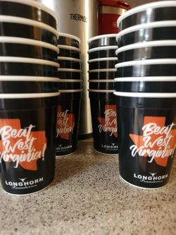 West Virginia vs Texas 8oz Cups