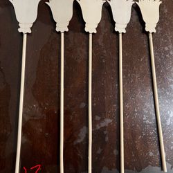 12 Wand Wood Broom Sticks 