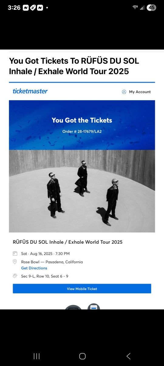 Rufus 150 Per Ticket Great Deal