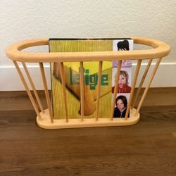 Wooden Vinyl Record  magazine Storage Rack