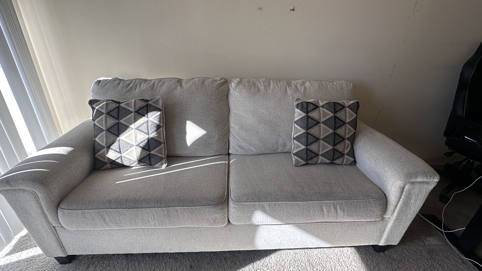 Ashley 3-Seater Sofa – Beige – Excellent Condition (89")