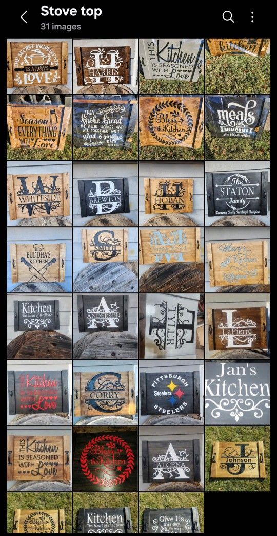 Engraved stove top cover