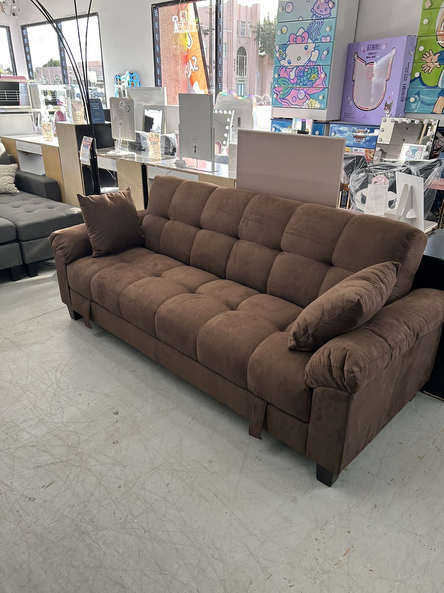 Convertible Sofa Bed W/ Storage Very Comfortable