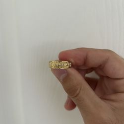 Gold Plated Stainless Steel Men’s/Women Wedding Ring Band Size 6.5