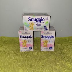 3 Box 200 Dryer Sheets Snuggle 