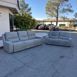 🩶 Gray 2-Piece Power Reclining Sofa Sectional ($10 Delivery)