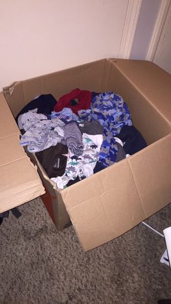 Big box of baby boy clothes sizes newborn -12 months
