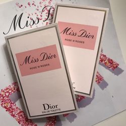 2*MISS DIOR ROSE N'ROSES By DIOR 0.03oz / 1ml ea EDT Spray Samples NEW
