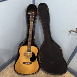 Sunlite Acoustic Guitar And Hard Case
