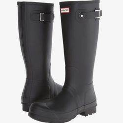New Hunter Black Rain Boots - Original Tall Sz 7