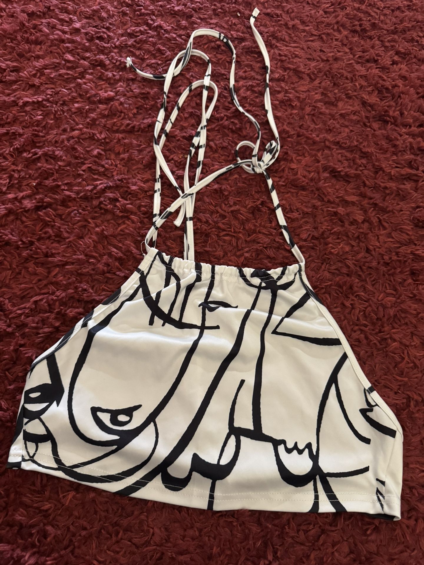 Halter Top Tie Cropped Top