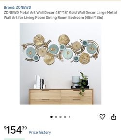 Gold Metal Wall Art