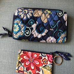 Vera Bradley Wallet Clutch Key Card Holder