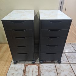 Ikea Alex 5 drawers in black brown