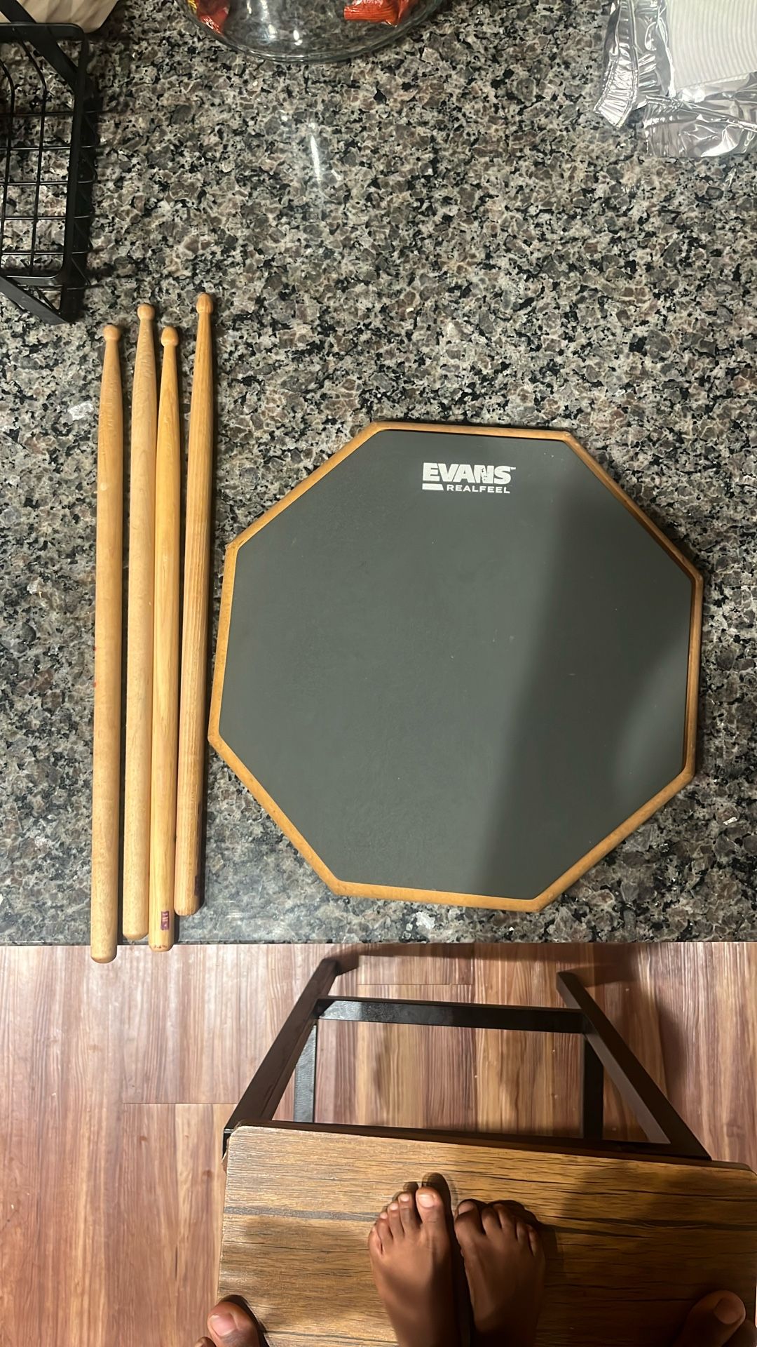 evans real feel single sided drum pad