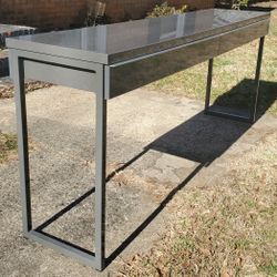 ikea besta burs table grey silver