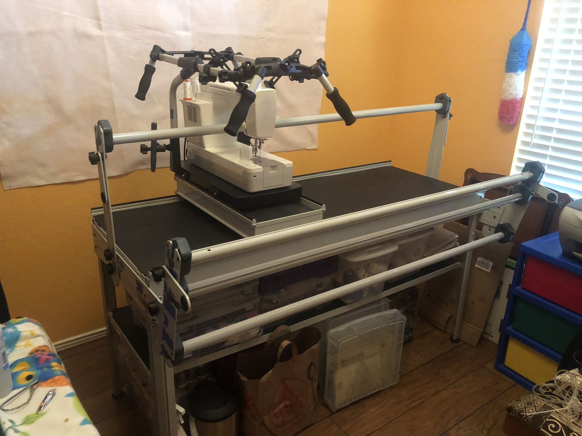 Husqvarna Viking Mega Quilter Sewing Machine and Next Generation Grace