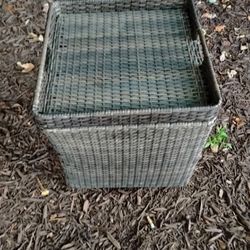 Handmade Wicker Basket With Closing Lid Child's Proof
