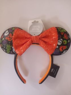 Disney Park's Halloween Glow In The Dark Ears Headband