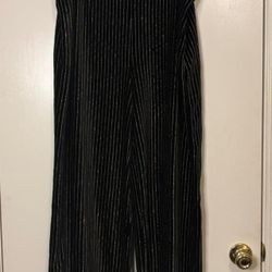 Forever 21 Black and Gold Wide Leg Pants