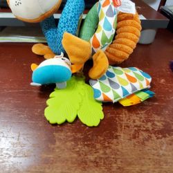 Infantino 2016 Go Gaga Curly Spiral CarSeat Fox Baby Sensory Activity Toy