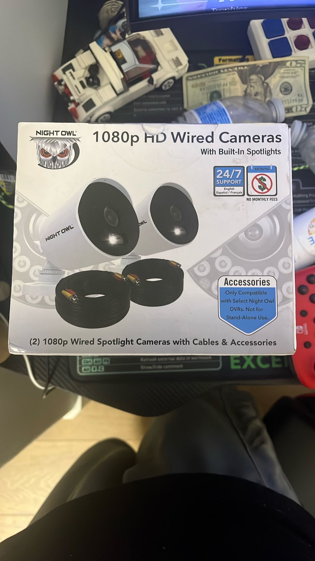 Night owl 1080p Held Wired Cameras With Built In Spotlights And Night Vision