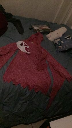 Dark pink Ghostface costume