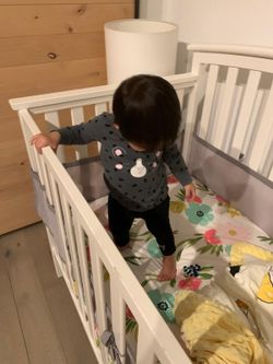 Baby Crib, Mattress, Sheet Cover